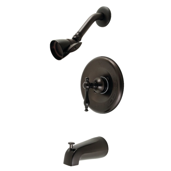 Tub and Shower Faucet, Oil Rubbed Bronze, Wall Mount